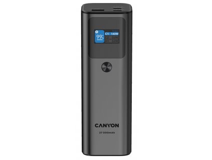 Canyon PB-2010, Powerbank, Li-Pol, 27.000 mAh, Digitálny displej, 2xUSB-C + 1xUSB-A, výkon 140W, nabíjanie notebookov!
