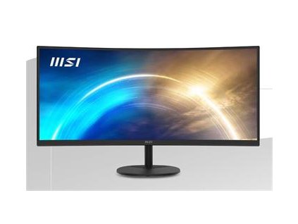 MSI monitor PRO MP341CQ, 34" zakřivený /3440x1440 (UWQHD)/VA LED/1ms/3000:1/300cd/m2/100Hz /2 x HDMI/DP/černý
