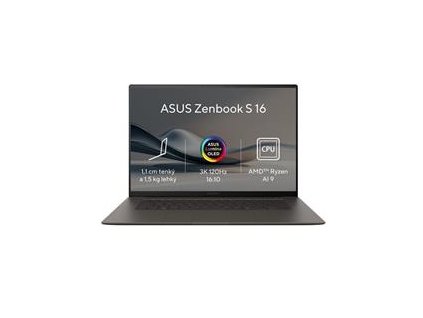 ASUS Zenbook S16 OLED UM5606WA-OLED221X, AI 9 - HX 370, 16.0˝ 2880 x 1800/Touch, UMA, 32GB, SSD 1TB, W11Pro