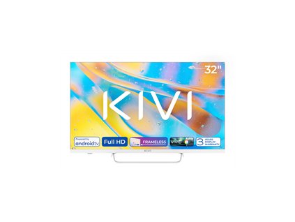 KIVI TV 32F760QW, 32" (81cm), HD LED TV, AndroidTV 11, White, 1920x1080, 60 Hz,2x8W, 33 kWh/1000h ,HDMI ports 2