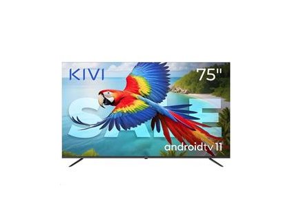 KIVI TV 75U760QB, 75" (187cm), HD LED TV, AndroidTV 11, Black, 3840x2160, 60 Hz,2x12W, 127 kWh/1000h ,HDMI ports 2