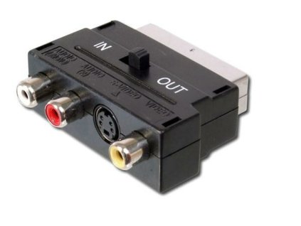 Redukcia Scart-3xCinch+SVHS KJSA-01