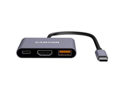 Canyon DS-4 3v1 HDMI, USB-A, USB-C PD 100W USB C 3.0 Hub