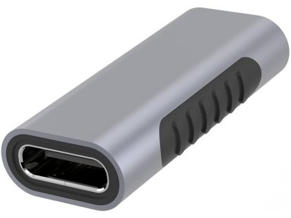 premiumcord spojka aluminium usb c f f kratka siva i437300