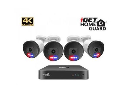 iGET HOMEGUARD HGNVK88504 - PoE 4K UltraHD NVR CCTV 8CH + 4x kamera