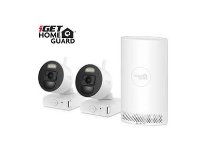 iGET HOMEGUARD HGNVK88002P - Wire-free FullHD NVR 8CH + 2x bateriová kamera HGNVK686CAMP