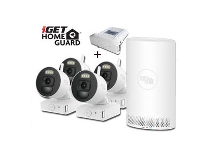iGET HOMEGUARD HGNVK88004P + náhradní baterie ZDARMA, Homeguard NVR 8CH + 4x kamera BUNDLE