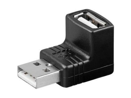 KUR-17 PremiumCord USB A samec USB A samica pravouhlá 90° Redukcia