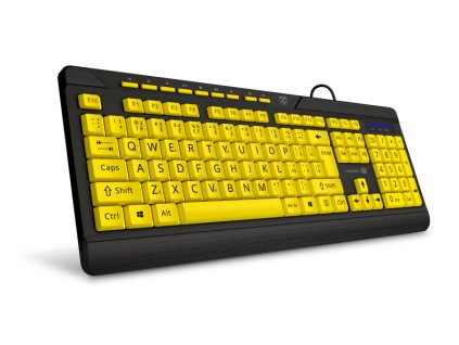 Connect IT CKB-4400-CS USB žlto-čierna veľký font Klavesnica