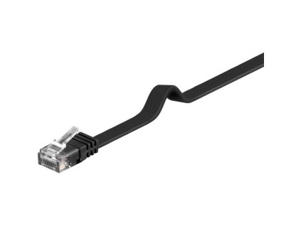 PremiumCord UTP RJ45 RJ45 CAT6e 20m plochý,čierna Kábel 1