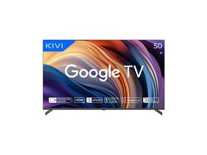 KIVI TV 50U710QB, 50" UHD,OPTIMA L5 HDR, SMART GOOGLE TV, Vyrobene v CZ, Cierna