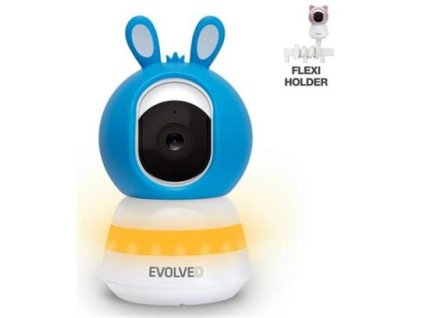 EVOLVEO Baby Monitor LUX- Chytrá 360° videochůvička s nočním viděním, detekcí pláče a pohybu, modrá