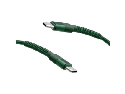 Sturdo USB C USB C 2m 3A 60W pletený zelený Kabel