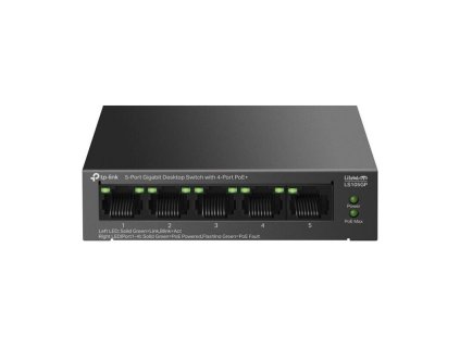 TP Link LS105GP 5 port PoE+ Gigabit Switch 1