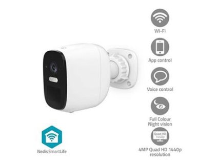 Nedis WIFICBO32WT - SmartLife Venkovní Kamera | Wi-Fi | 4MP Quad HD 1440p | IP66 | Cloud / Micro SD | 5 V DC | Noční vid