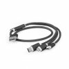 Cablexpert CC-USB2-AM31-1M 3in1 USB na USB-C/Micro USB/Lightning 1m Black Kábel