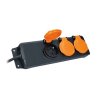 Solight PP323 5m 3Z čierna IP44 Predlžovačka