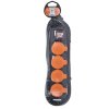 Solight PP332 3m 4Z vypínač čierna IP44 predlžovačka