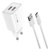 Sturdo 2X USB-A 2,1A biela + kabel USB-C Nabíjačka USB do siete