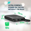 Canyon OnPower 101, Powerbank, 10.000 mAh, dig. disp., in: USB-C, out: USB-A, QC 3.0/USB-C, PD 22,5W, integ. káb..