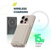 Canyon OnCharge 510, Powerbank, 10.000 mAh, in: USB-C, out: USB-C PD 20W + Wireless Magnet 15W, štíhla, šedá