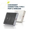 Canyon OnCharge 510, Powerbank, 10.000 mAh, in: USB-C, out: USB-C PD 20W + Wireless Magnet 15W, štíhla, šedá