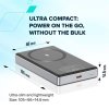 Canyon OnCharge 510, Powerbank, 10.000 mAh, in: USB-C, out: USB-C PD 20W + Wireless Magnet 15W, štíhla, šedá