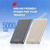 Canyon OnPower 505, Powerbank, 5.000 mAh, in: USB-C, out: USB-C PD 20W + Wireless Magnet 15W, ultratenká, béžová