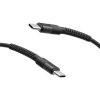 Sturdo USB C USB C 2m 3A 60W pletený čierny Kabel 1
