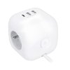 Solight kocka 2m 4z USB A+C 3.4A vypínač Predlžovačka 4