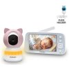 EVOLVEO Baby Monitor N5 - Set videochůvičky s 360° dohledem, obousměrnou komunikací a ukolébavkami, růžová