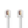 nedis tcgb90200wt100 telefonni kabel rj11 zastrcka rj11 zastrcka plochy 10 m bila ien471429