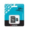 Kingston 64GB CANVAS Go! Plus class 10 UHS-I U3 V30 A2 Pam.k.SDHC Micro