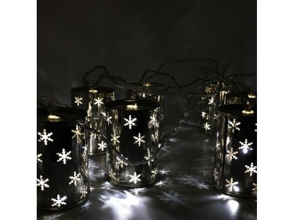 guirlande led huit cylindres argent