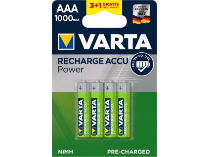 4 x akumulatorki Varta Ready2use R03 AAA 1000 mAh