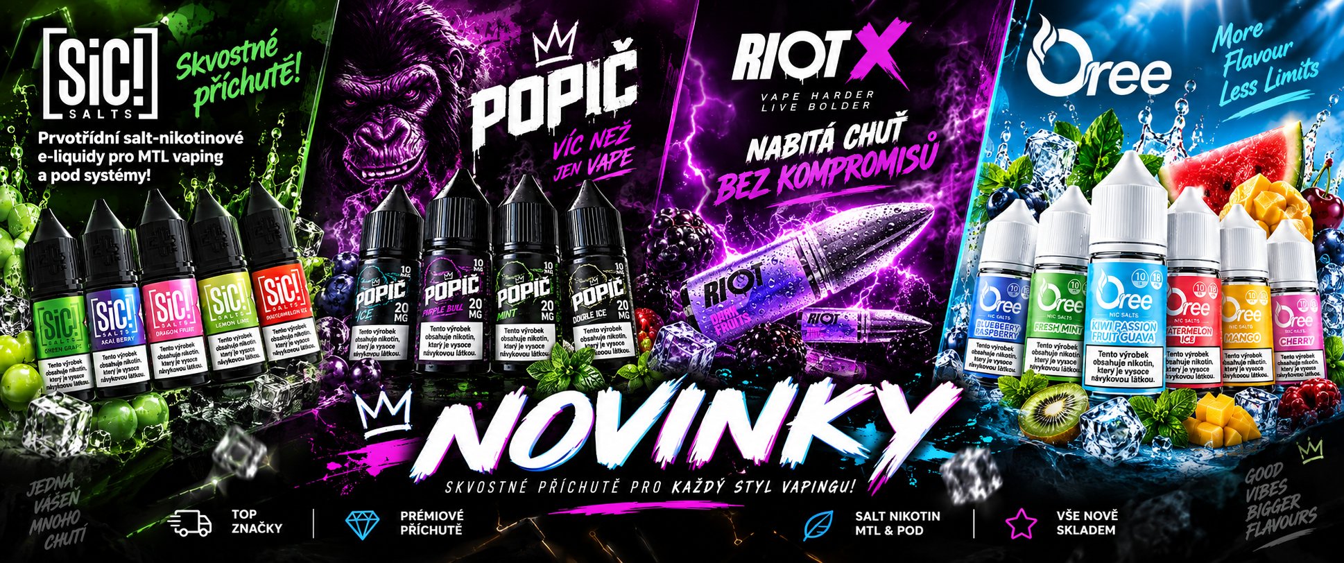 Horké novinky - liquidy