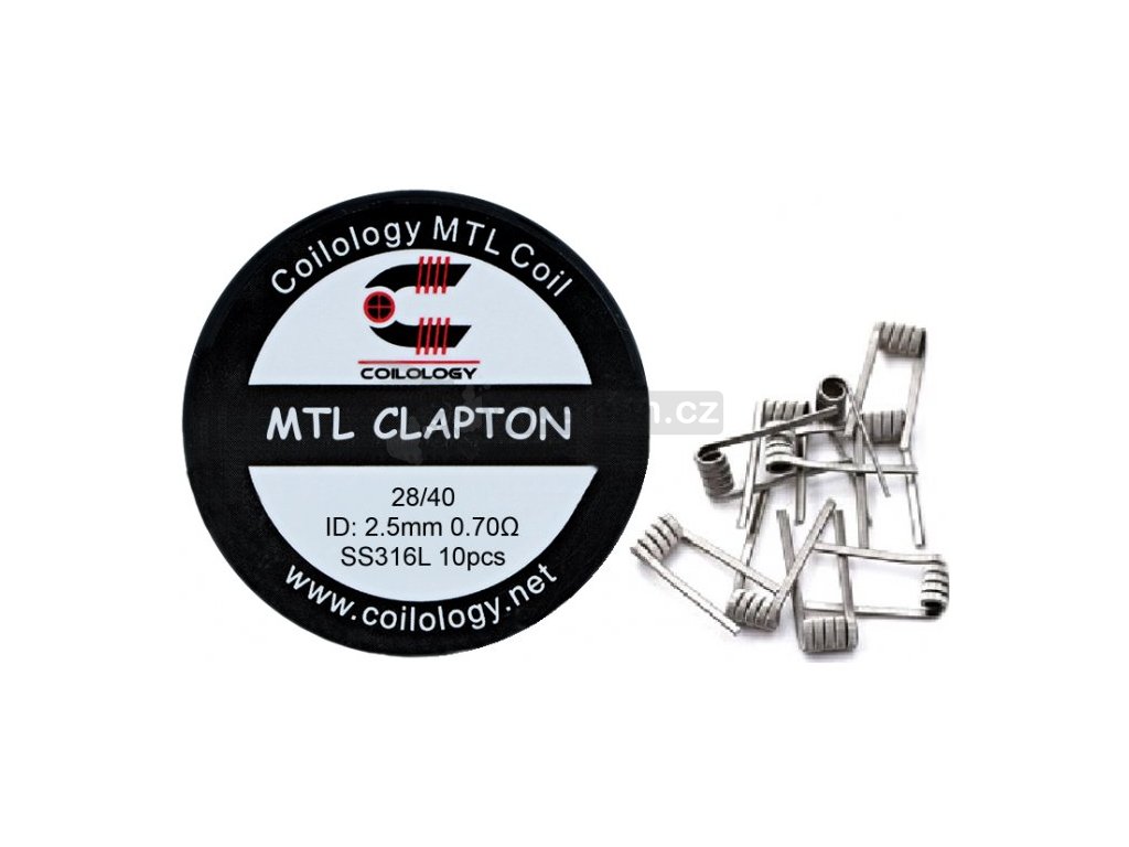 Coilology MTL Clapton předmotané spirálky SS316 0,7ohm 10ks