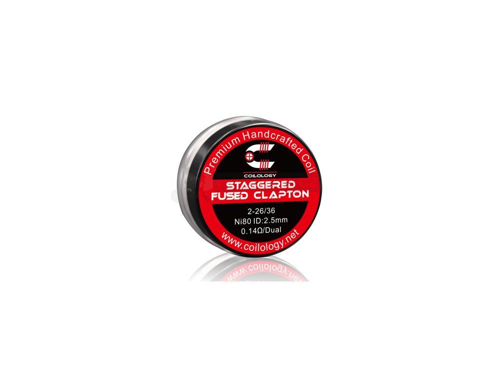 Předmotané spirálky Coilology Staggered Fused Clapton Ni80 (0,14ohm) (2ks)