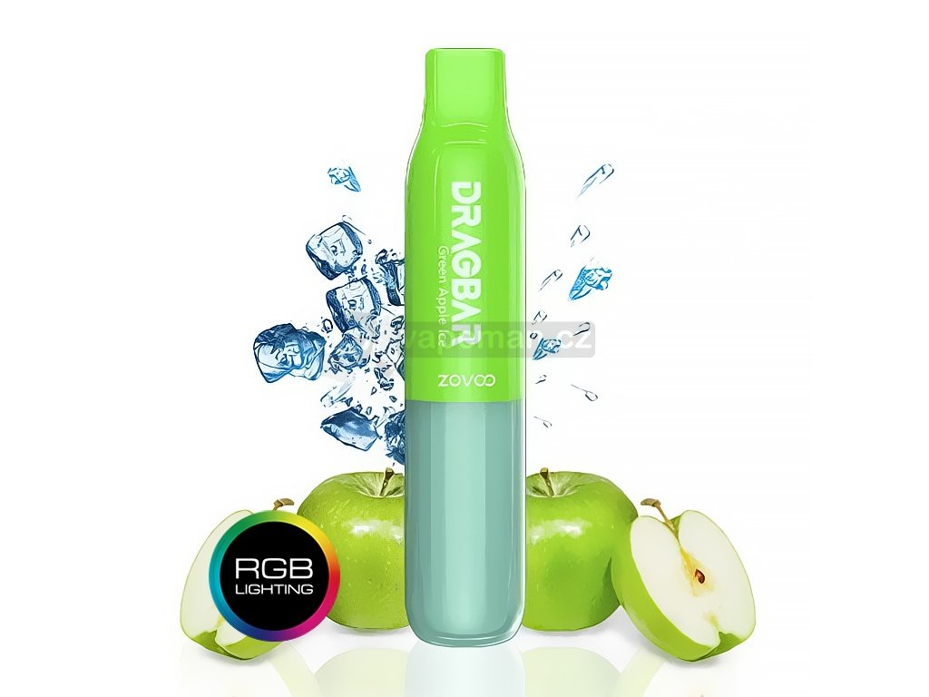 217746 zovoo dragbar 600 20mg green apple ice svezi zelene jablko produktovy obrazek