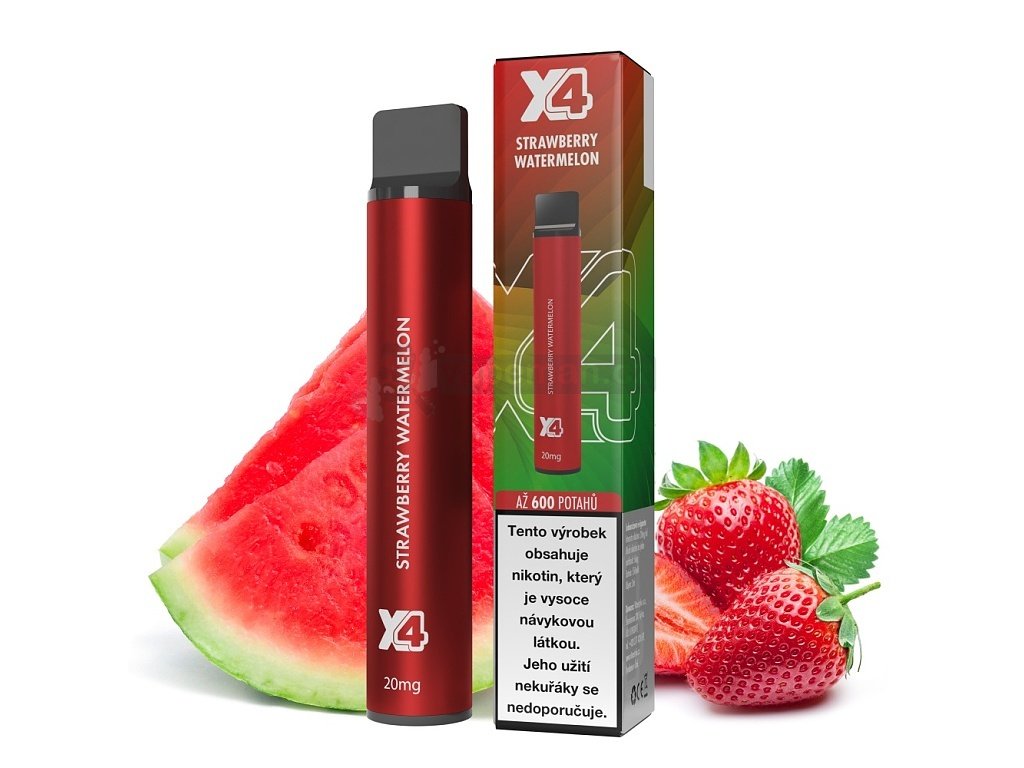161307 x4 bar 20mg strawberry watermelon jahoda a meloun produktovy obrazek