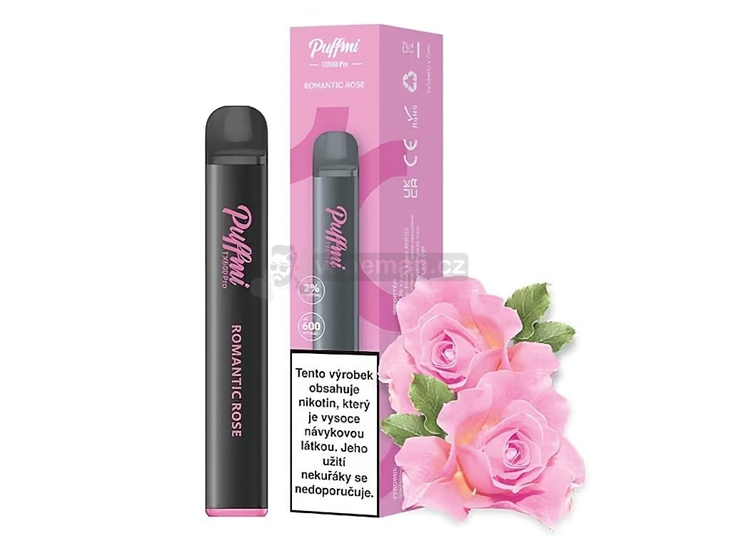 Puffmi TX600 Pro (růže) jednorázová e-cigareta 20mg