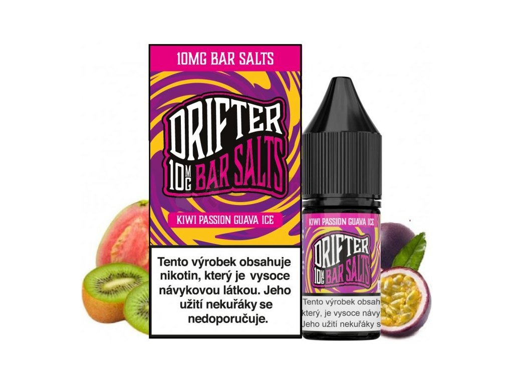 Liquid Drifter Bar Salts Kiwi Passionfruit Guava Ice