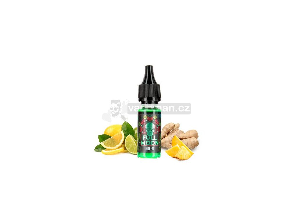 Příchuť Full Moon: Colors Green (Ananas, citrusy, zázvor a koolada) objem 10ml tabáková nálepka Kolek Q