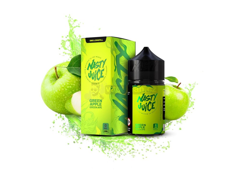 Příchuť Nasty Juice S&V: Green Ape (Zelené jablko) objem 10ml kolek R