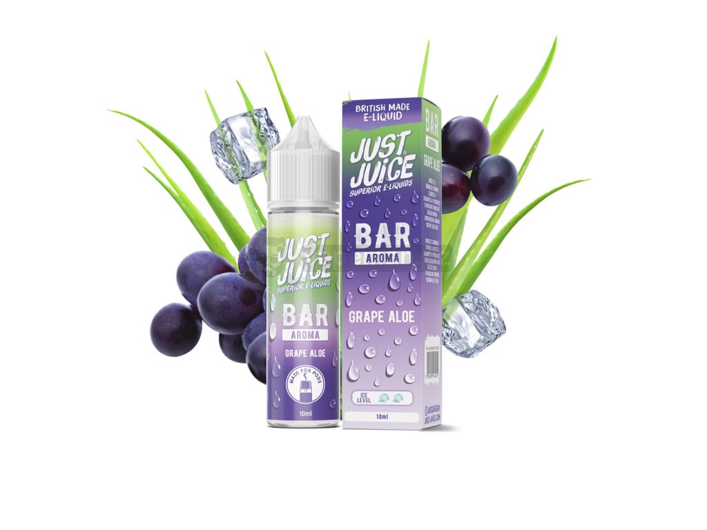 Příchuť Just Juice Bar Range S&V: Grape Aloe (Hroznové víno & aloe vera) objem 10ml kolek R