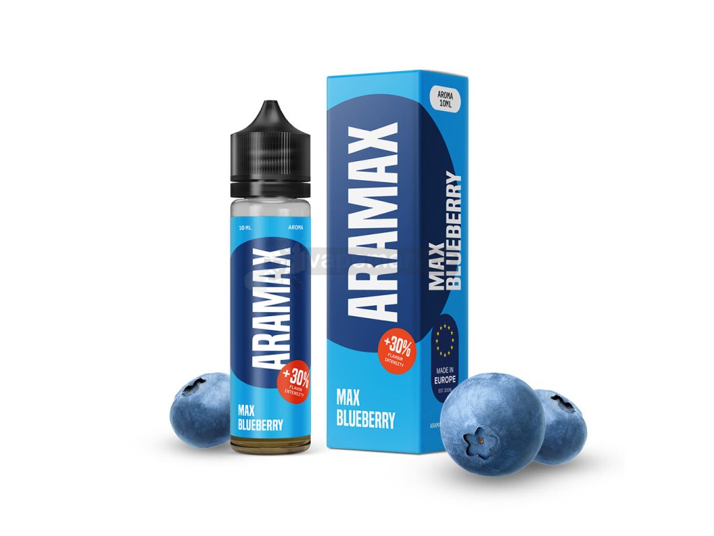 Příchuť Aramax S&V: Max Blueberry (Borůvka) objem 10ml kolek R