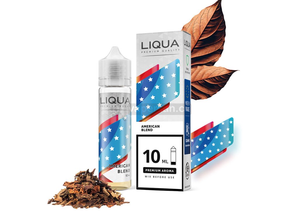 Příchuť LIQUA Mix&Go: American Blend (Americká tabáková směs) objem 10ml kolek R