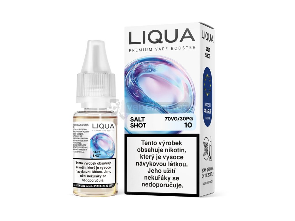 LIQUA Salt Shot (70VG/30PG) 10ml intenzita nikotinu 10mg kolek R (Intenzita nikotinu 10mg, Kolek R)