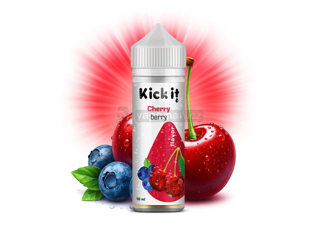 Příchuť KickIt S&V: Cherry Berry (Třešeň a borůvka) objem 10ml kolek R