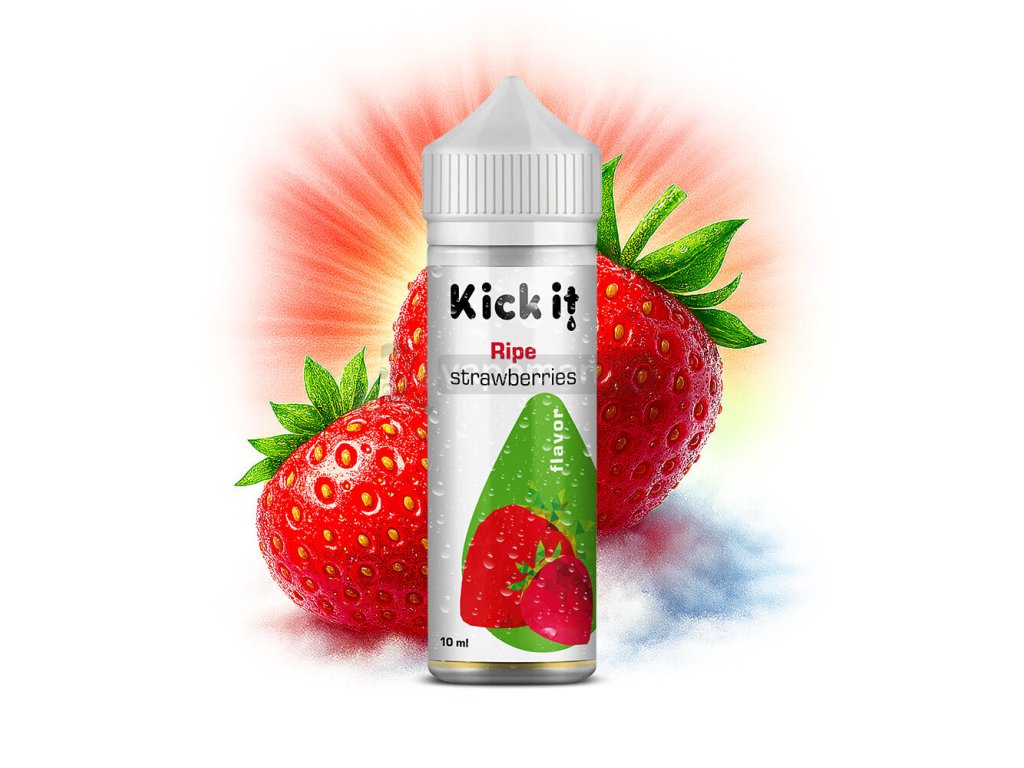 Příchuť KickIt S&V: Ripe Strawberries (Zralé jahody) objem 10ml kolek R